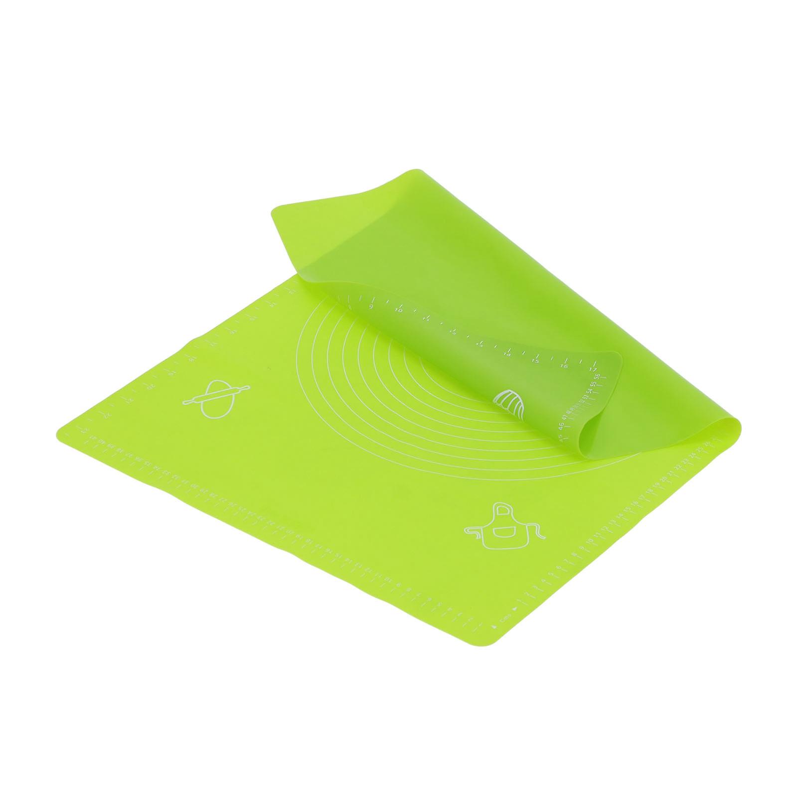 17.7x25.6in Silicone Baking Mat Household Pastry Rolling Mat With Scale For Home Kitchengreen