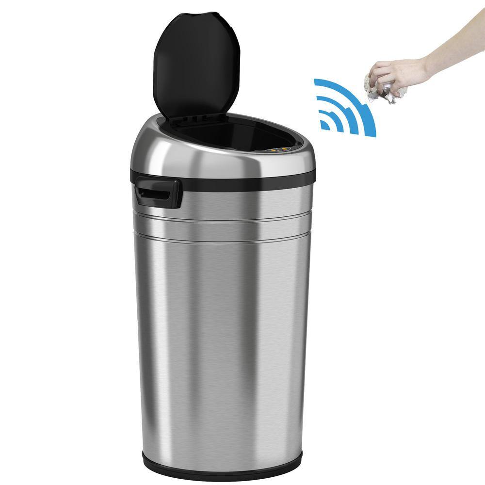 iTouchless 23 Gallon Stainless Steel Touchless Sensor Trash Can with Odor Control System and Removable Wheels Extra-Large Capacity IT23RC