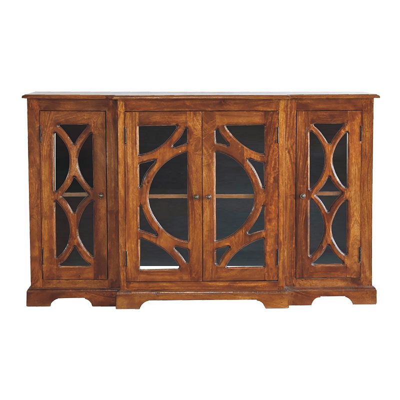 Chestnut Sideboard Hand Carved Glazed Doors