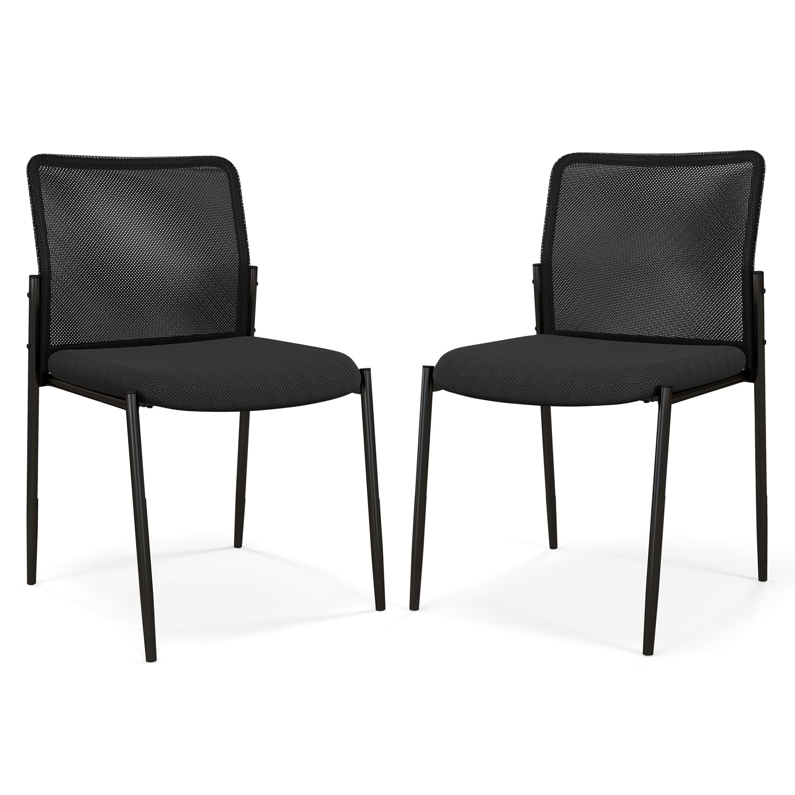 Giantex Waiting Room Chairs - Stackable Guest Chairs w/Ergonomic Backrest