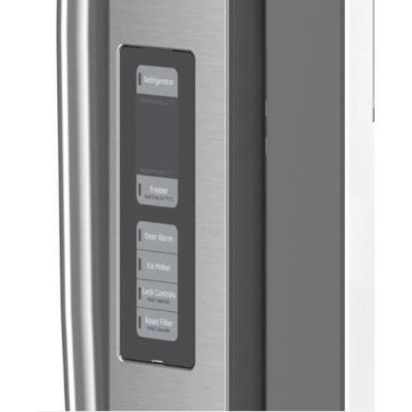 GE 23.1 cu. ft. French Door Refrigerator in Fingerprint Resistant Stainless Steel Counter Depth and ENERGY STAR GWE23GYNFS