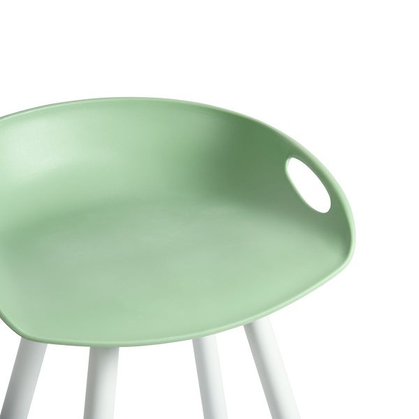 Mordern Barstool with Metal Legs GreenandWhite