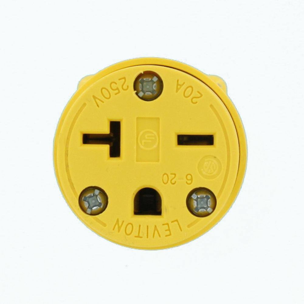 Leviton 20 Amp 250-Volt Grounding Connector Yellow 620CV