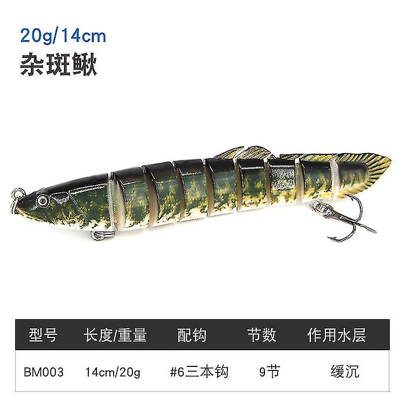 14cm 20g Fishing Lure Eel 9 Segments Multi Jointed Sinking Wobbler For Pike Perch Swimbait Crankbait