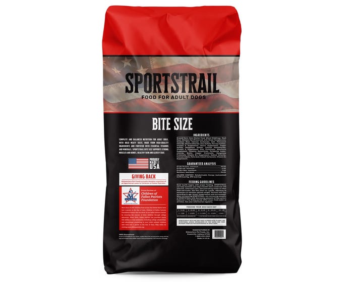 Sportstrail Bite Size Adult Dry Dog Food， 50 lb. Bag