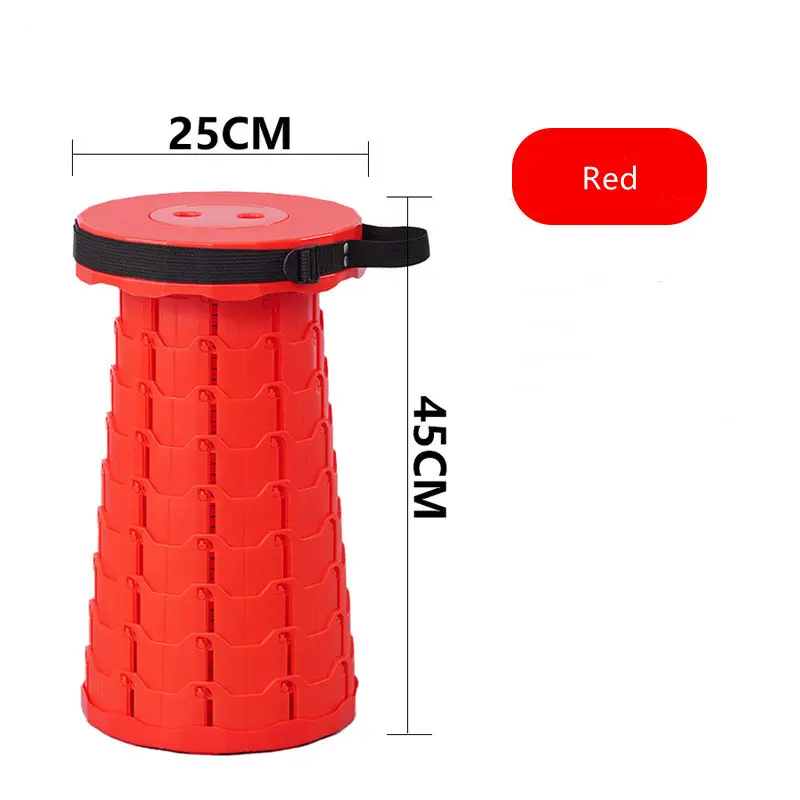 Plastic Portable Telescopic Stool For Outdoor Camping Shrinkable Camping Fishing Garden Collapsible Stool