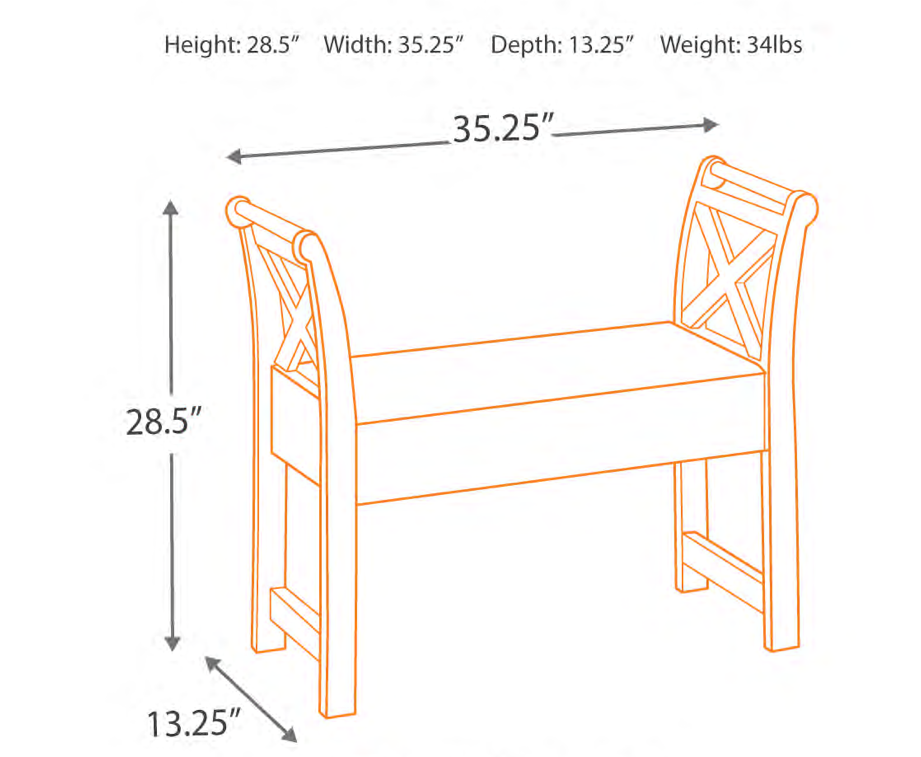 ABBONTO ACCENT BENCH