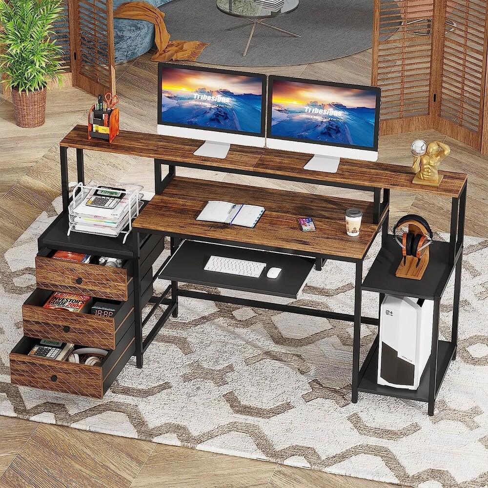 Computer Desk with 3 Drawers  63\