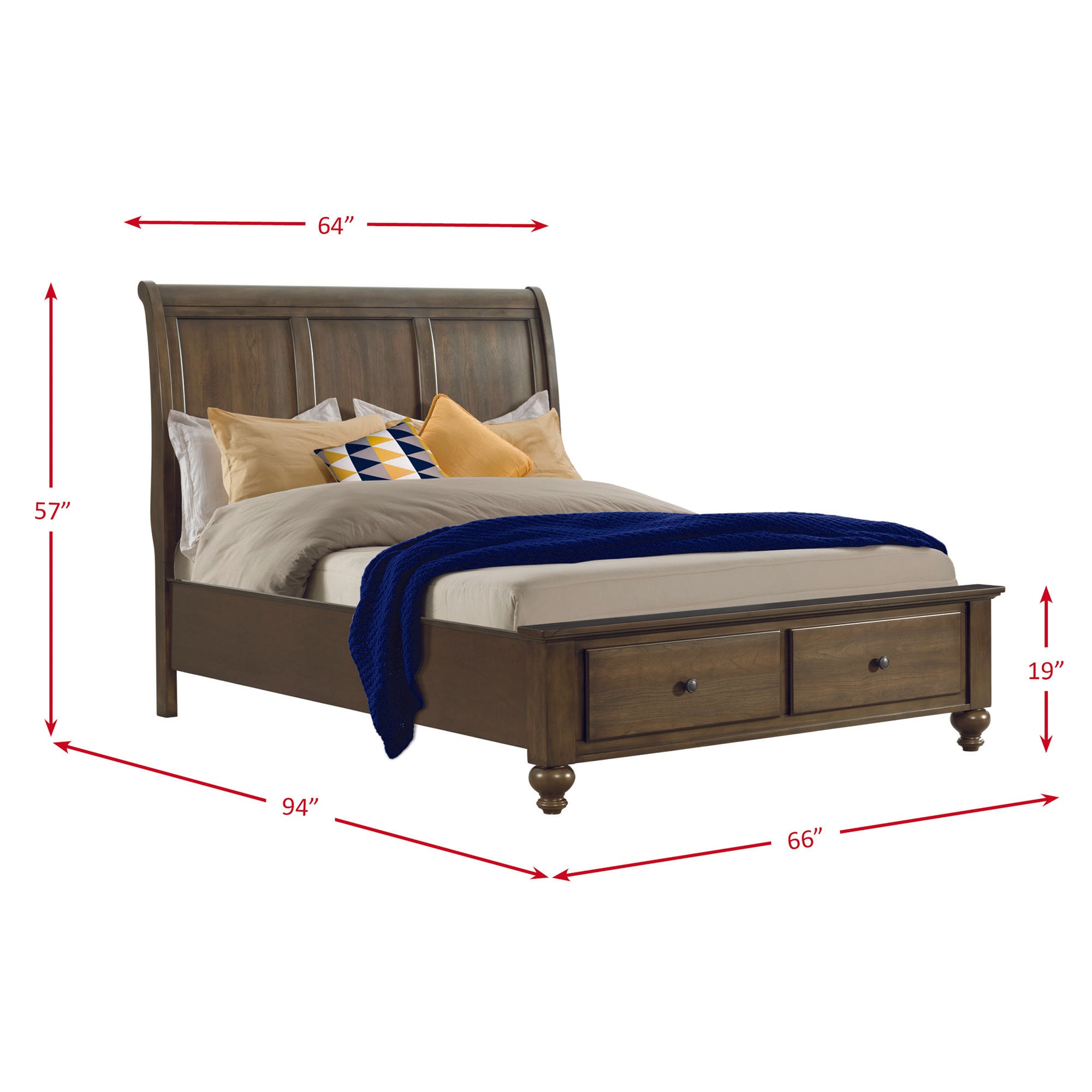 Picket House Furnishings Channing Queen 2-Drawer Platform Storage Bed