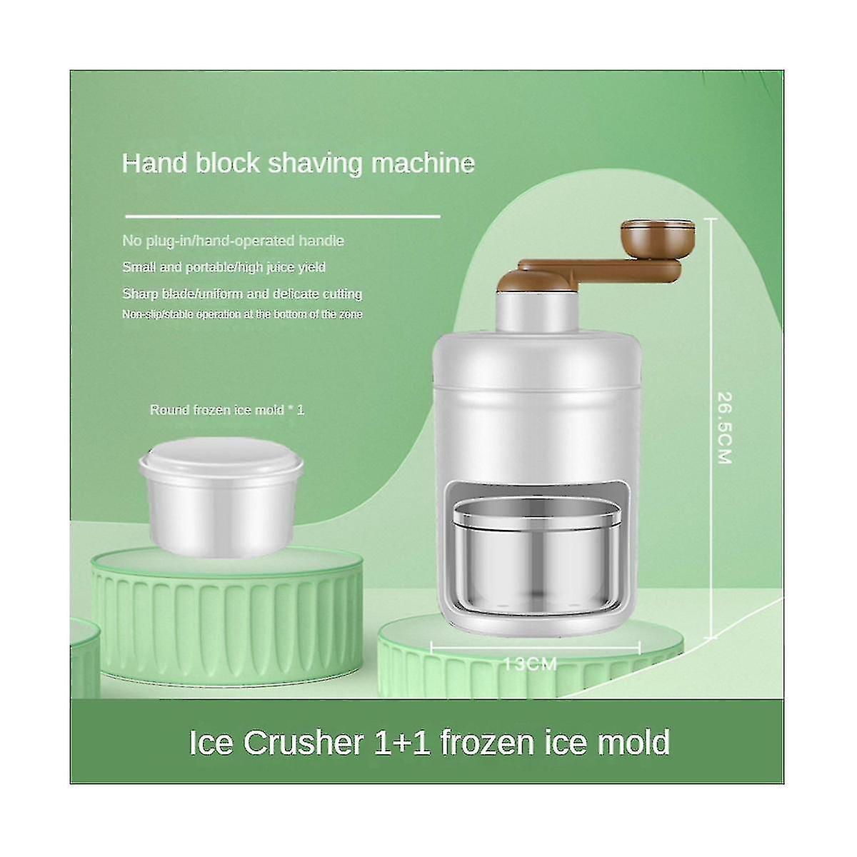 Manual Ice Crusher Smoothies Ice Breaker With 2x Ice Box Mold Shaved Ice Machine For Kitchen Gadget