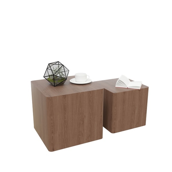 MDF Coffee Table， Side Table Set of 2