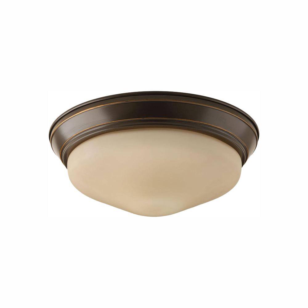 Progress Lighting 11 in. 1-Light Antique Bronze Integrated LED Flush Mount P2321-2030K9