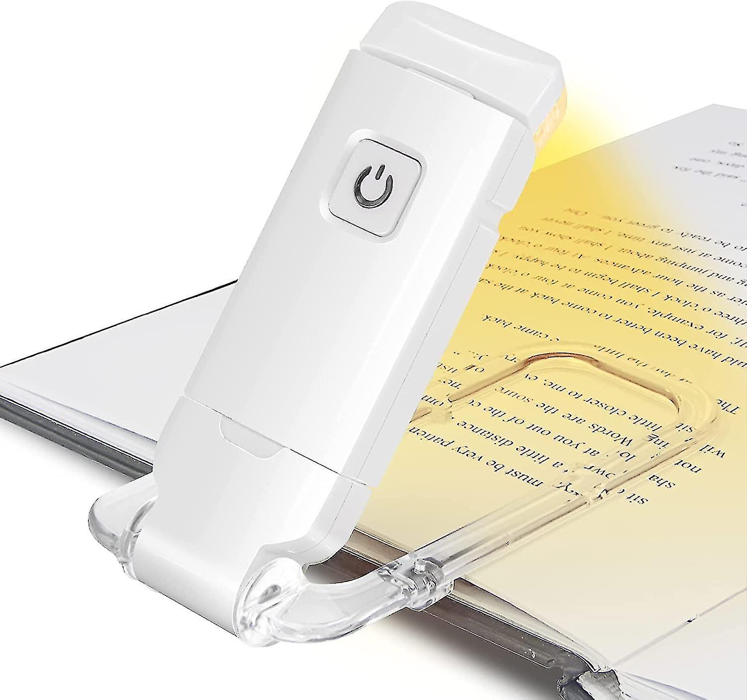 Usb Led Reading Light Rechargeable，3 Levels Brightness Adjustable Foldable