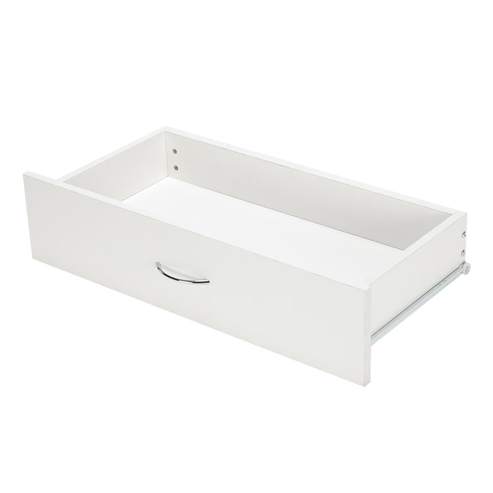 Winado MDF Wood Simple 4-Drawer Dresser White with Metal Handles