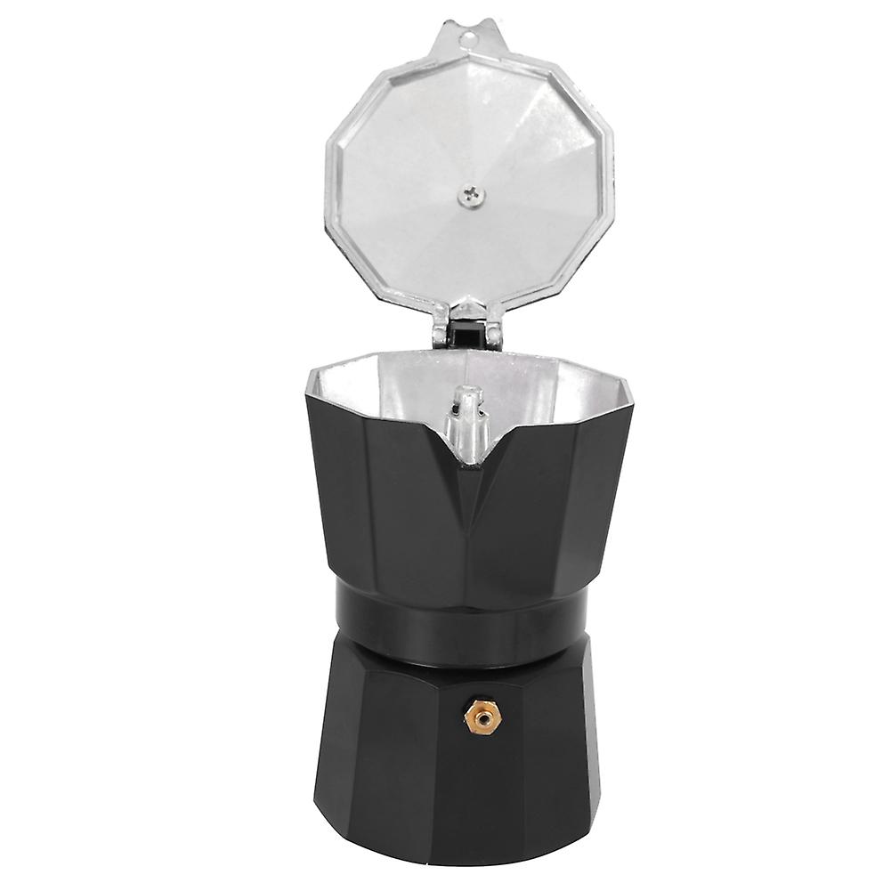 150ml 3cup Aluminum Coffee Maker Pot Kitchen Accessory For Hone Office Coffee Shop Useblack