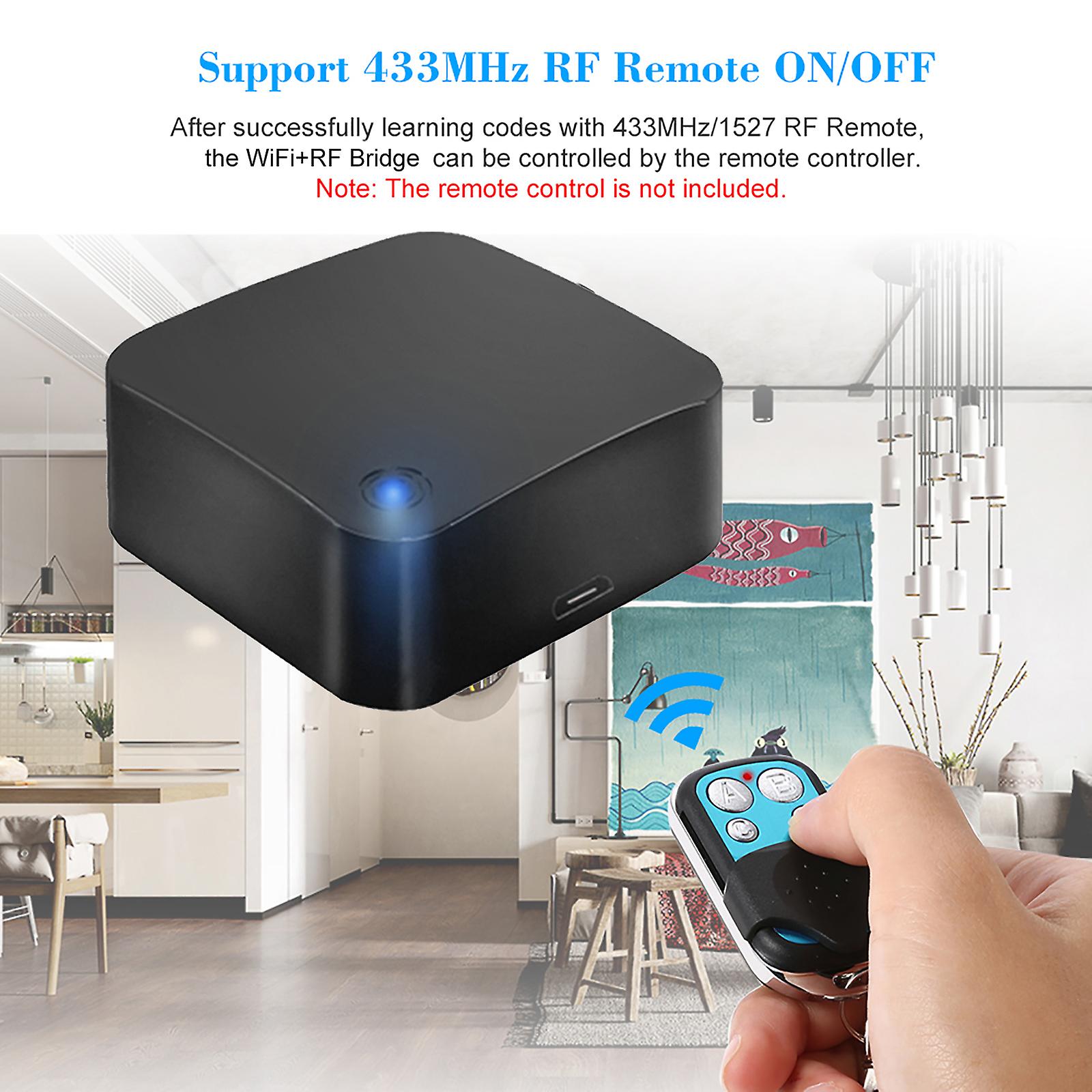 Wifi+rf Bridge 433mhz Smart Home Automation Module Wifi Wireless Switch Universal Timer Diy Convert 433mhz Rf Remote Controllers To App Via Wifi Compa