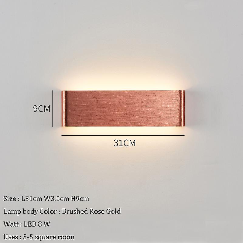 Phube Modern Led Wall Lamp Aluminum Brushed Wall Light Bedroom Bedside Study Bathroom Aisle Stairwell Wall Lighting