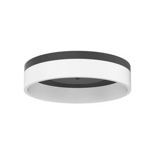 Home Decorators Collection 13.80 in. Black LED Flush Mount 20747-007