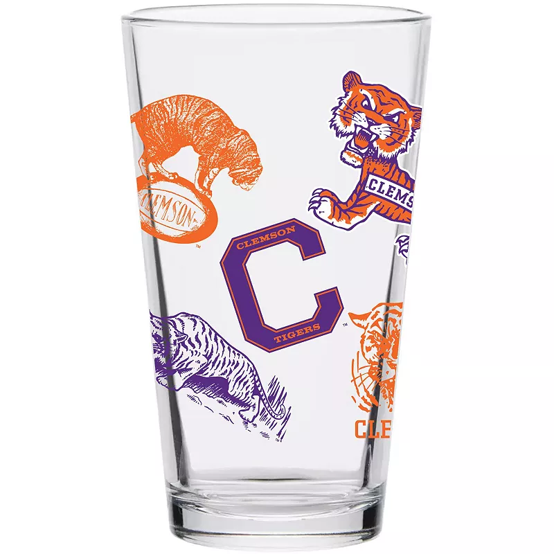 Clemson Tigers 16oz. Medley Vintage Pint Glass