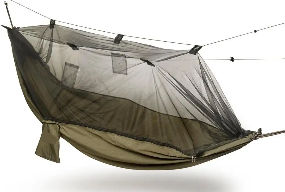 Outdoor Anti Mosquito parachute hammock portable mosquito net Camping