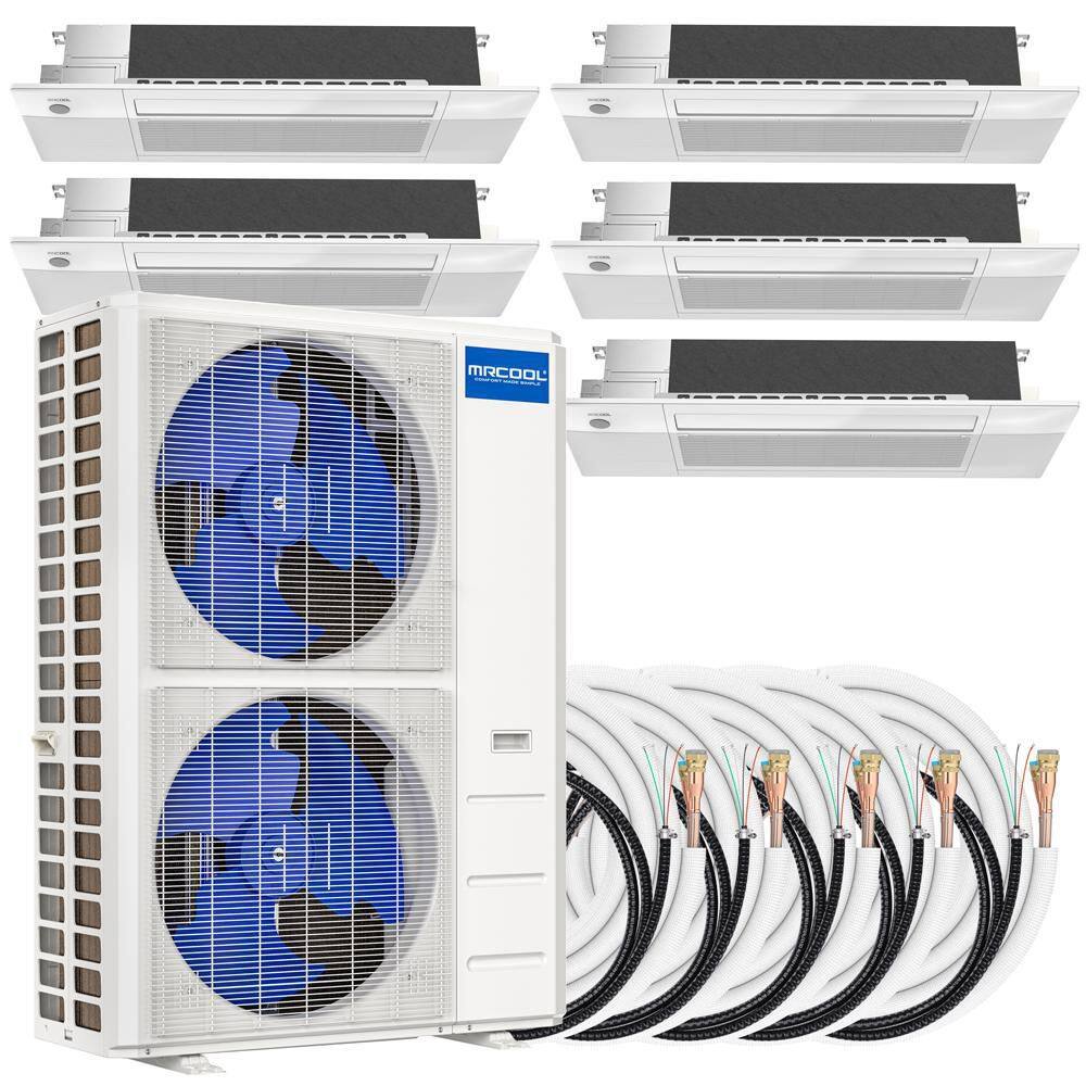 MRCOOL DIY 45000 BTU 4-Ton 5-Zone 20.5 SEER Ductless Mini-Split AC and Heat Pump with Cassettes 5-9k  2535353550ft DIYM548HPC00C268