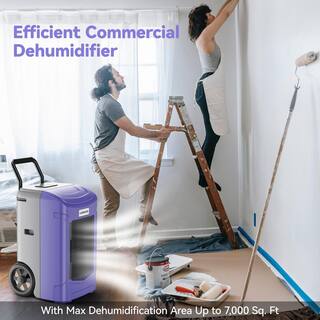 KESNOS 180-Pint Large Commercial Dehumidifier for Rooms or Basements up to 7000 sq. ft. With Pump Tank Purple HDCXPDGT701BC-1