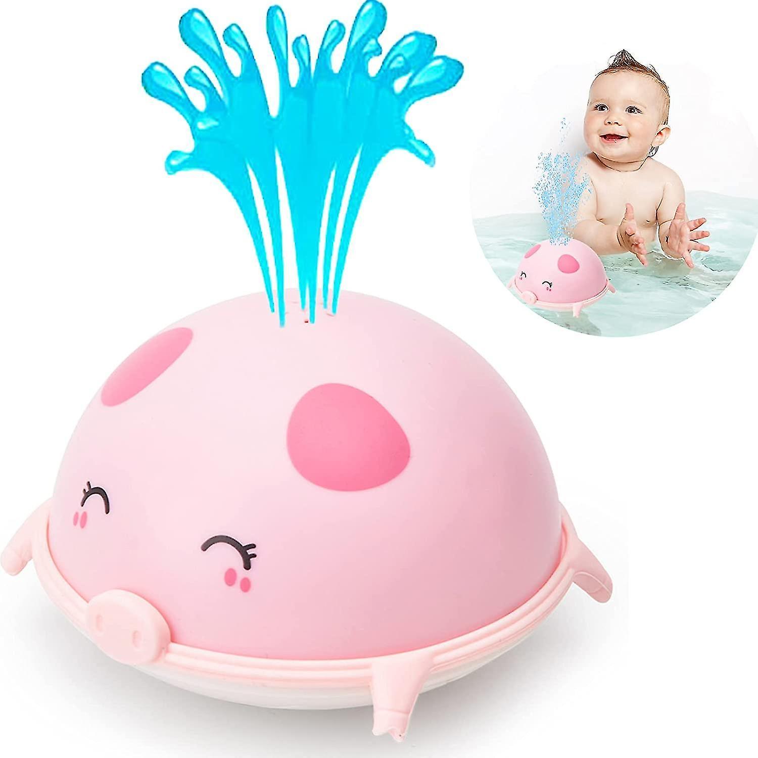 Baby Bath Toys， Pig Induction Water Spray Toys， Water Spray Toys With Led Lights， Baby Whale Bathtub