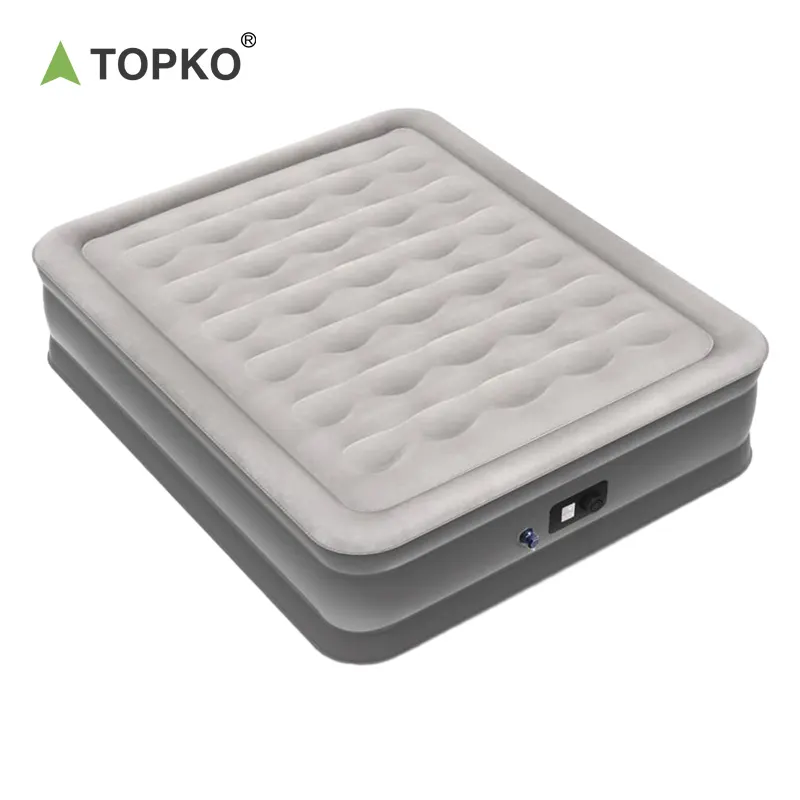 TOPKO High Quality Double Inflatable Mattress Outdoor for Camping  Home   Travel Inflatable Air Mattress