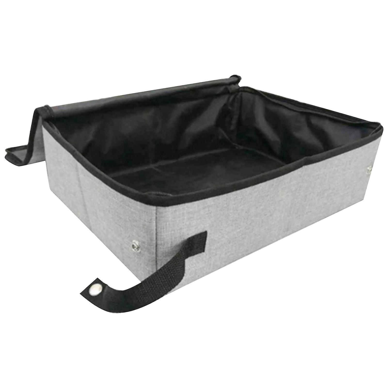 Travel Cat Litter Box Portable Cat Litter Box With Lid Collapsible Waterproof For Outdoor Travel  S