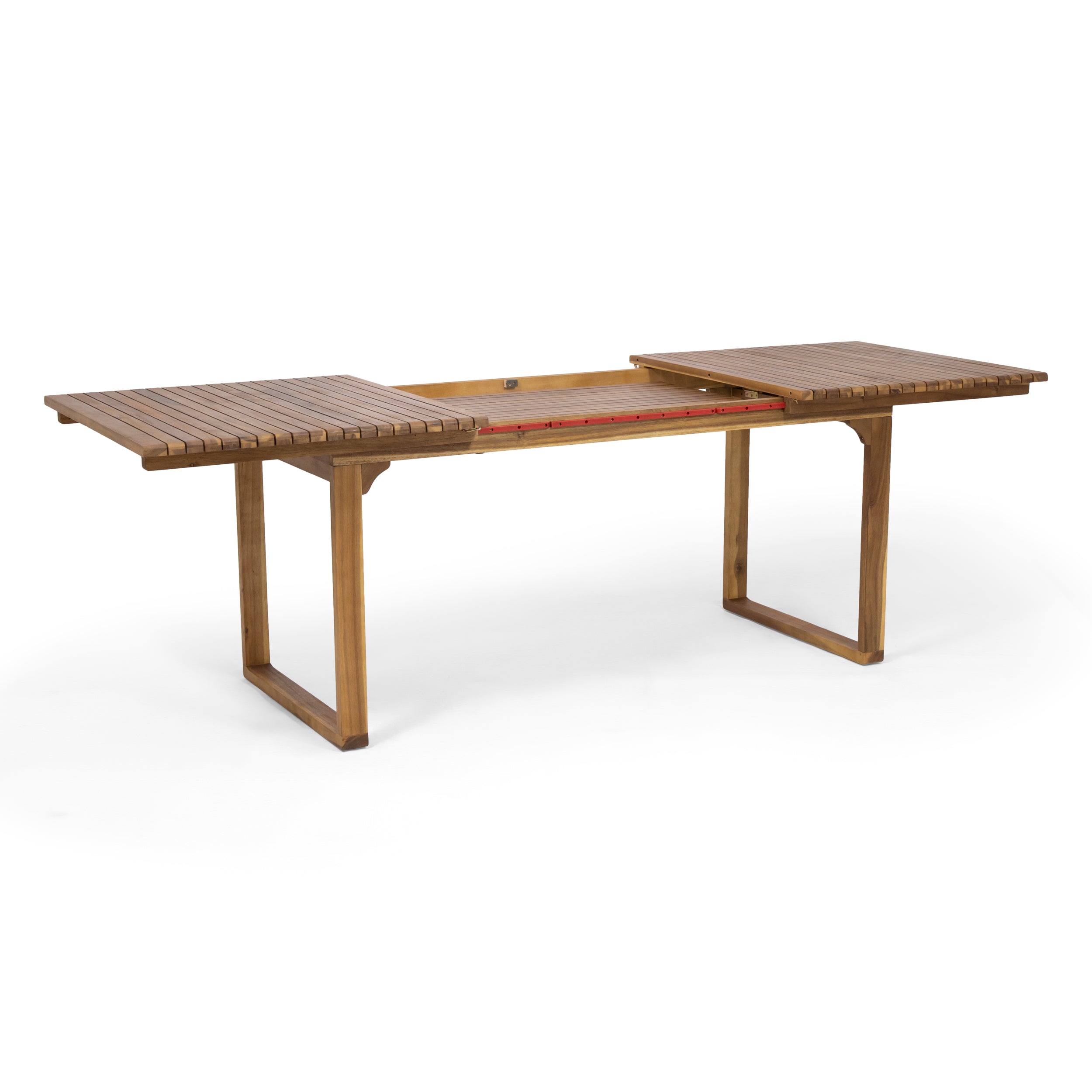 Yilia Outdoor Expandable Acacia Wood Dining Table