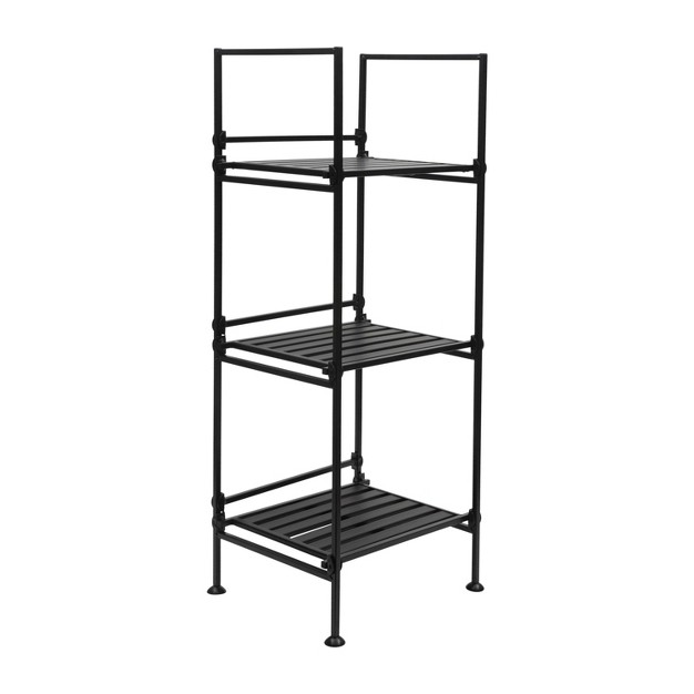 Organize It All 3 Tier Resin Ebonize Collection Square Shelf