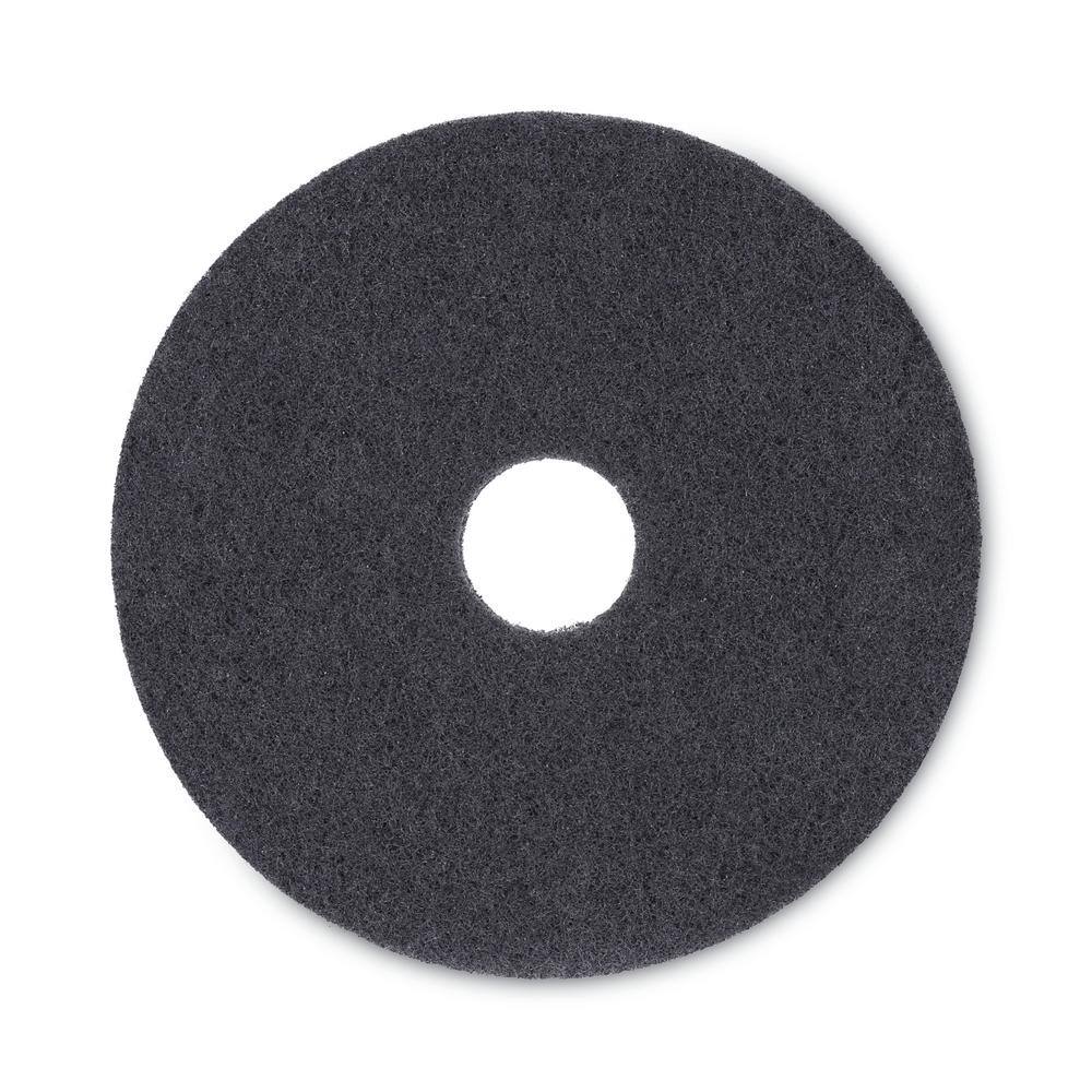 Boardwalk 16in. Diameter Black Stripping Floor Pads (5-Pack) BWK4016BLA