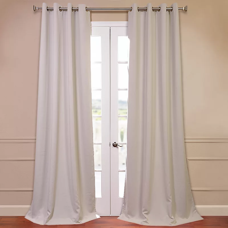 EFF Solid Blackout Grommet Set of 2 Window Curtains