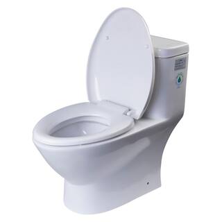 EAGO 1-Piece 1.11.6 GPF Dual Flush Elongated Toilet in White TB346