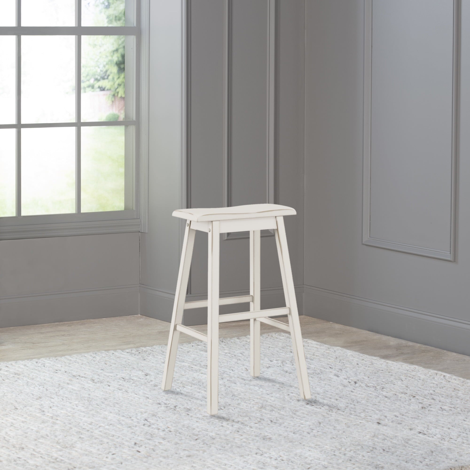 Hillsdale Furniture Moreno Bar Stool with Swivel， Sea White