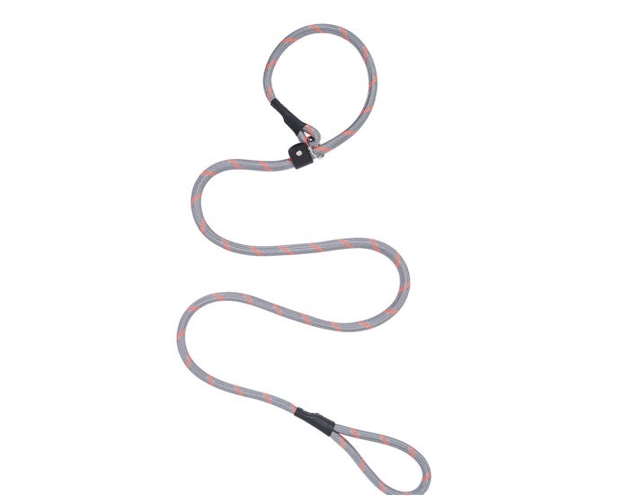 Terrain D.O.G. Rope Slip Lead， Gray/Orange， 4 - 07-6105-R9-4