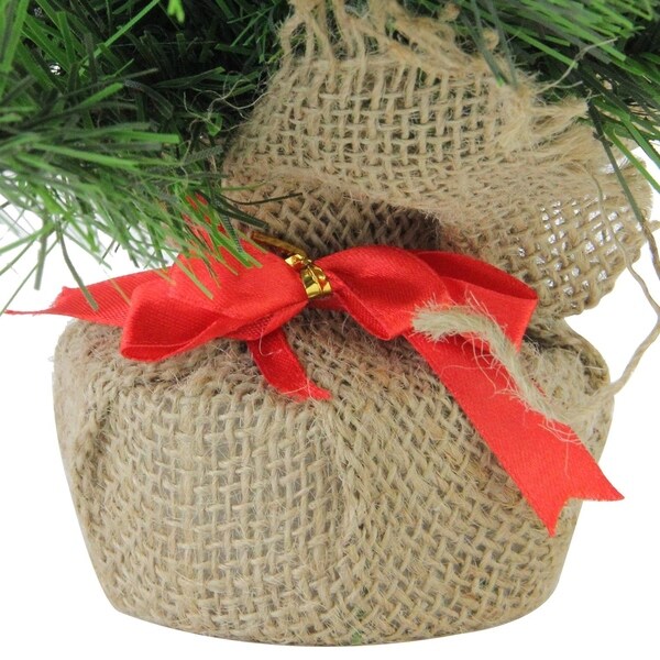 18 Mini Pine Artificial Christmas Tree in Burlap Base