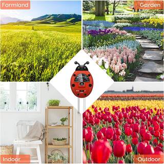 3-in-1 Soil Tester Kit with Plant Moisture Light and pH Tester (No Batteries Required) Colorful Ladybug Shape B08ZCQPBF2