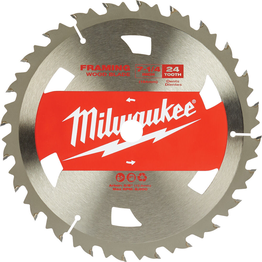 Milwaukee 7-1/4 in. 24T Basic Framer Circular Saw Blade 48-41-0710 from Milwaukee