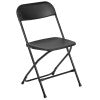 Flash Furniture Hercules™ Series Plastic Folding Chair - Black - 2 Pack 650LB Weight Capacity Comfortable Event Chair-Lightweight Folding Chair