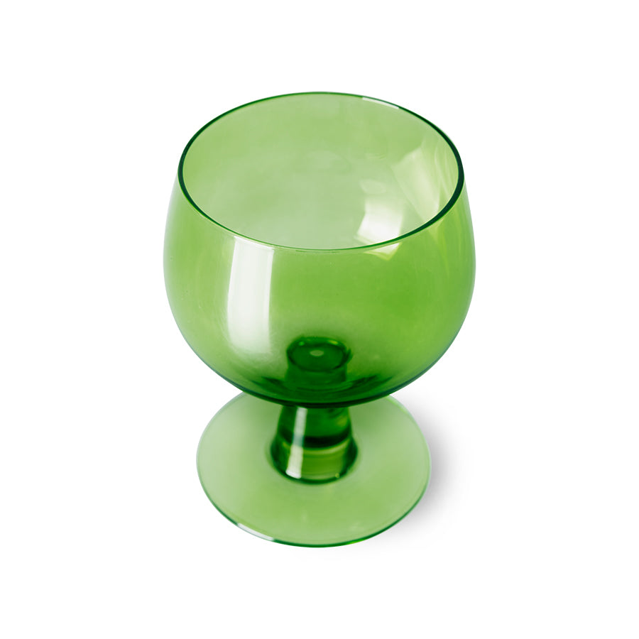 The Emeralds - Lime green wine glass low (set of 4)