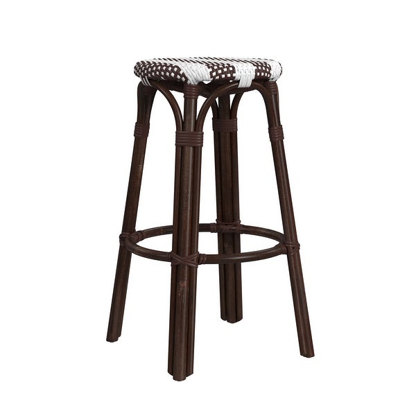 Tobias Rattan Round Bar Stool