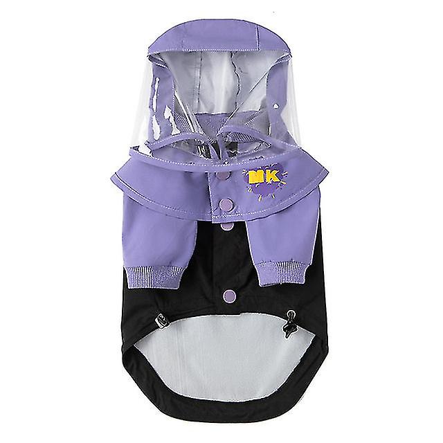 Dogs Outdoor Raincoat With Detachable Hat Cat Tpu Transparent Brim Clothes Waterproof French Bulldog Outwear Clothing