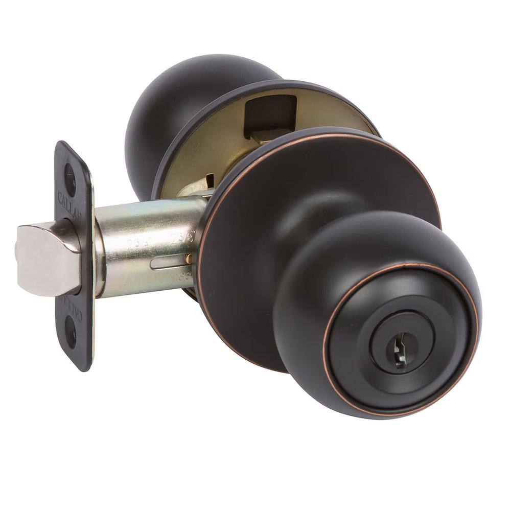 DELANEY HARDWARE 5-Fairfield Edged Oil Rubbed Bronze Rd Knob Entry Door Locks and 5-Edged Oil Rubbed Brz Sgl Cyl Deadbolts All Key Alike KIT#KR3007-PP