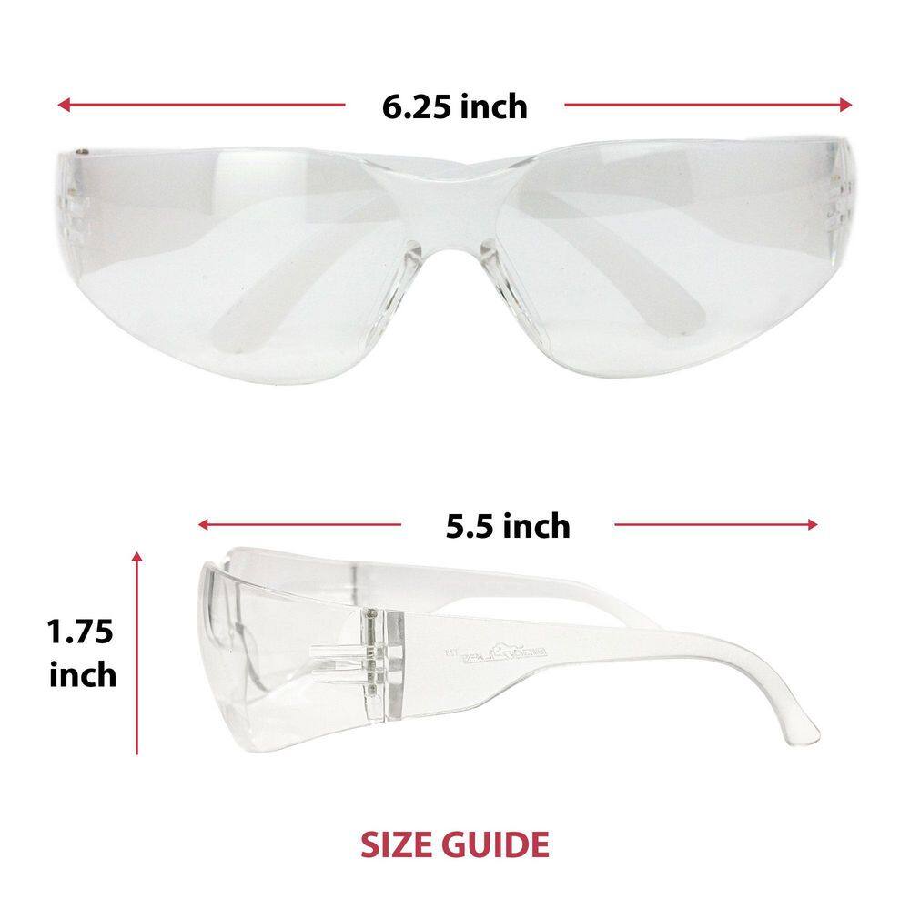 Safe Handler Hyline Safety Glasses - Anti Fog Anti Scratch Clear Impact Resistant Polycarbonate Lens (12-Pairs 1-Box) Hyline-CLEAR-ASAF