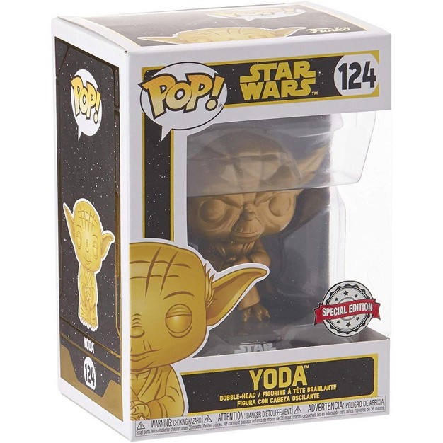 Funko Pop Star Wars 4 Inch Vinyl Figure Metallic Gold Yoda