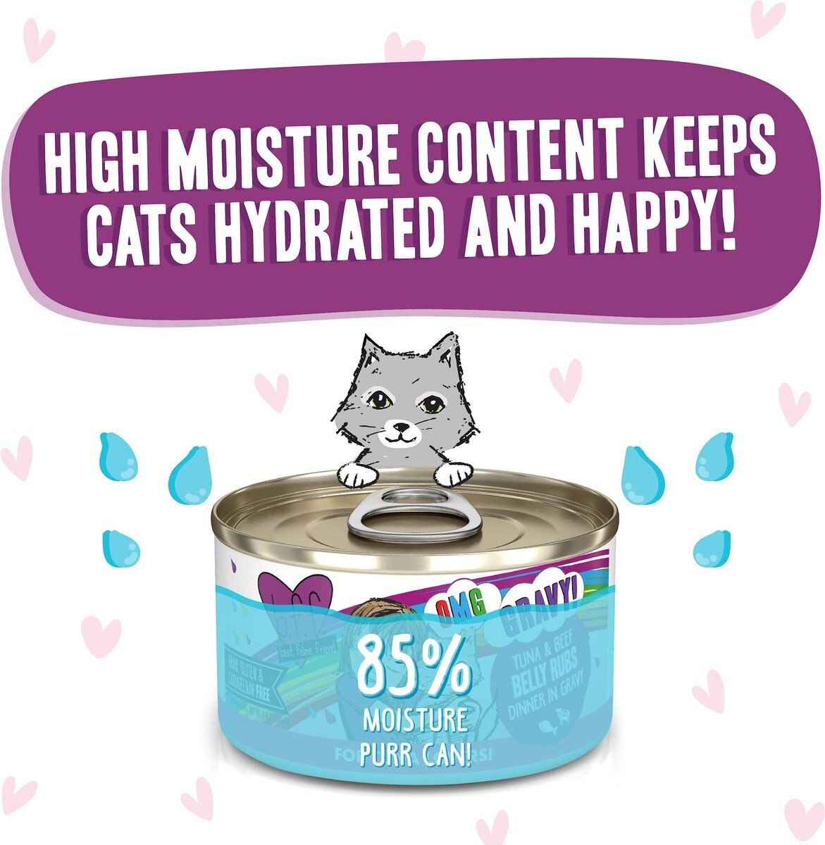 BFF OMG Belly Rubs! Tuna and Beef Wet Canned Cat Food