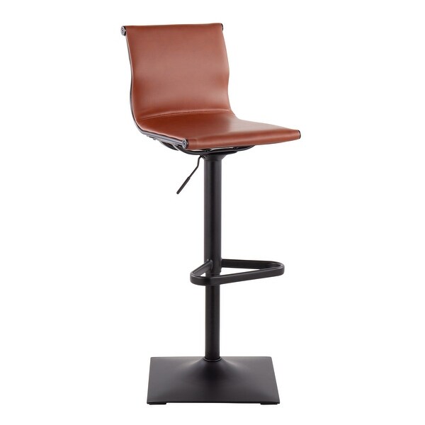 Porch and Den Bixby Adjustable Bar Stool in Black Metal