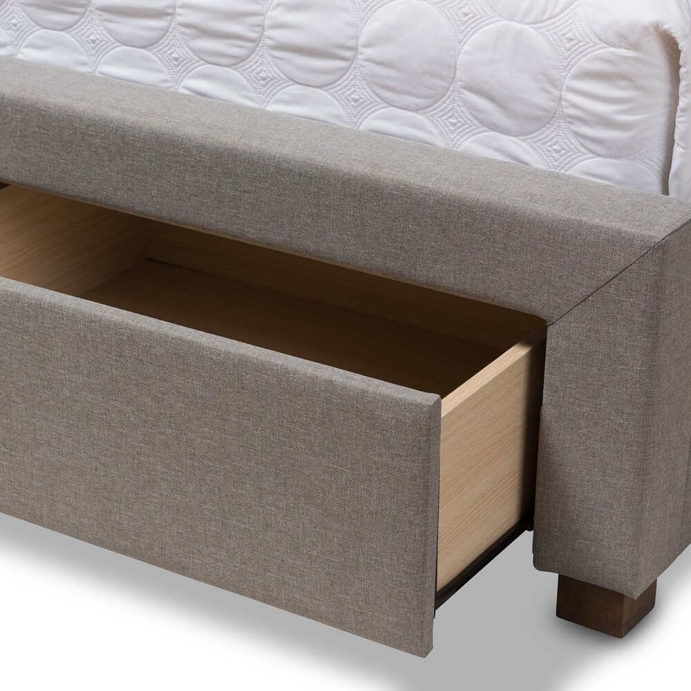 Contemporary Fabric Upholstered Storage Bed by Baxton Studio