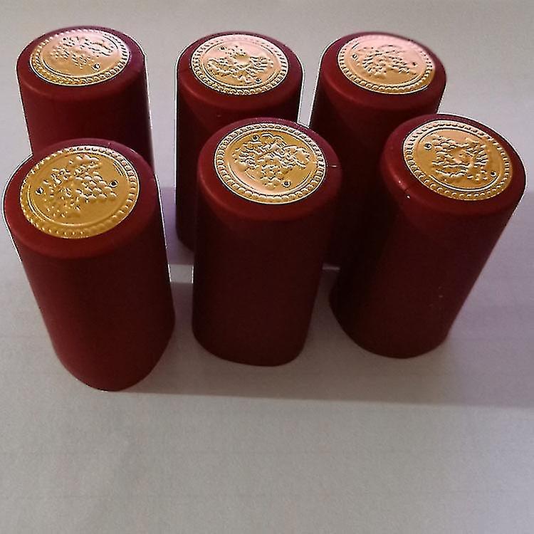 100pcs Heat Shrink Capsules Wine Shrink Caps Bottle Seals Sleeves Shrink Top Cover Bottle Film Stopp